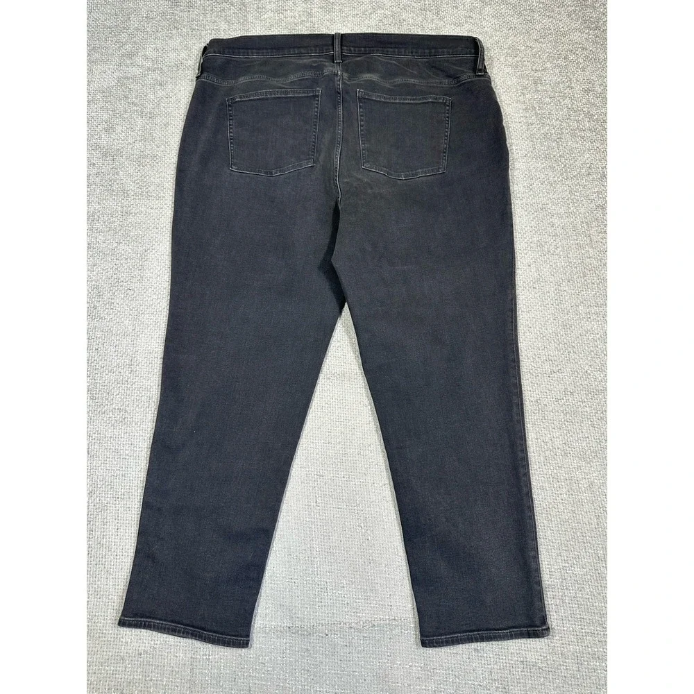 J.Crew Slim‎ Straight Jeans Women 36 43x27.5 Black RE-03-BLK CF500 Stretch
